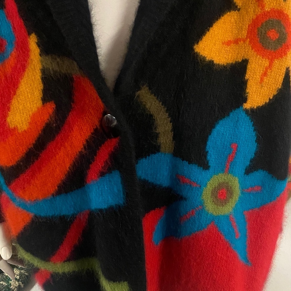 Rafaella Vintage 80s/90s Colorful Floral Women's Sweater - Picture 3 of 7